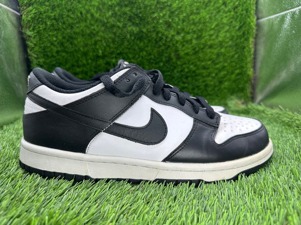 Nike Dunk Low Retro CW1590-100 Athletic Sneaker Shoes Boys 6.5 Black Leather